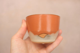 Discounted Seconds: 6 oz Pumpkin Cappuccino Cup (shiny)