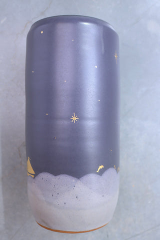 Nautical Twilight Large Wheel Thrown Vase