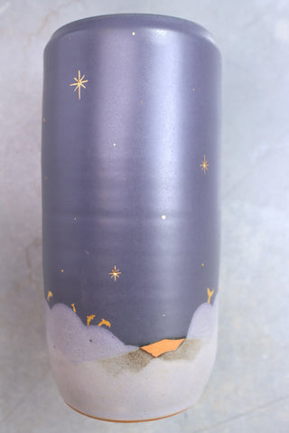 Nautical Twilight Large Wheel Thrown Vase