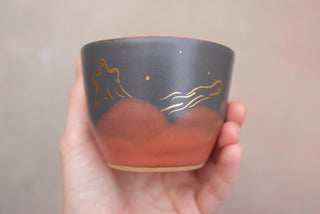 Midnight Fox 6 oz Cappuccino Cup 014