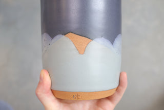 Nautical Twilight Large Wheel Thrown Vase (Discounted)