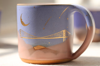 Morning Glory 18 oz Mug 2001 Golden Gate Bridge