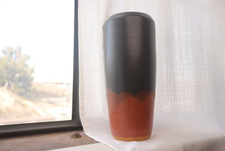 Midnight Fox Large Wheel Thrown Vase