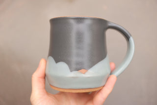 16 oz Winter Midnight Wheel Thrown Mug