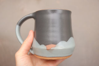 16 oz Winter Midnight Wheel Thrown Mug