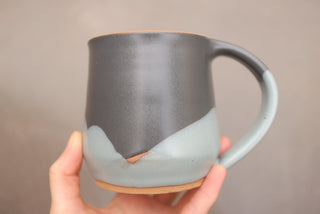 16 oz Winter Midnight Wheel Thrown Mug