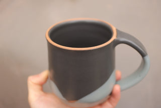 16 oz Winter Midnight Wheel Thrown Mug