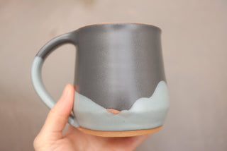 16 oz Winter Midnight Wheel Thrown Mug