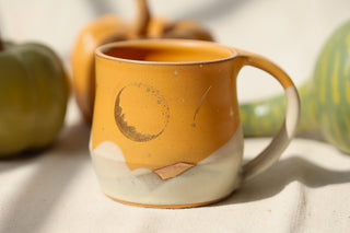 Wheel Thrown Sunflower 16 oz Mug 3052