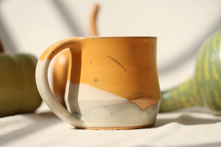 Wheel Thrown Sunflower 16 oz Mug 3052