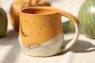 Wheel Thrown Sunflower 16 oz Mug 3052