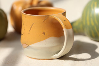Wheel Thrown Sunflower 16 oz Mug 3052