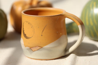 Wheel Thrown Sunflower 16 oz Mug 3052