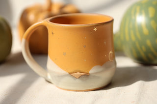 Wheel Thrown Sunflower 16 oz Mug 3053