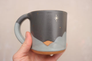 Winter Midnight 12 oz Mug 113 (Moon and Trees)