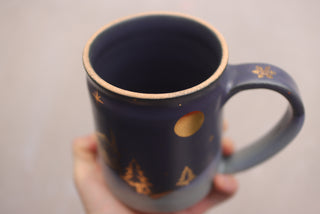 20 oz Nautical Twilight Wheel Thrown Mug 301