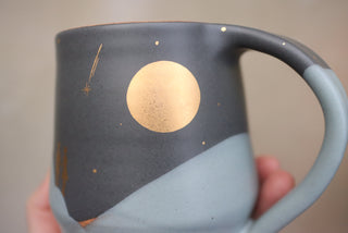 Winter Midnight 16 oz Wheel Thrown Mug 201