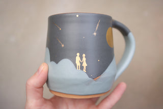 Winter Midnight 16 oz Wheel Thrown Mug 201