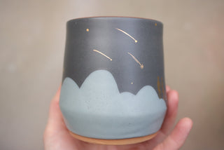 Winter Midnight 16 oz Wheel Thrown Mug 201