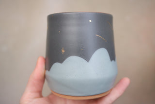 Winter Midnight 16 oz Wheel Thrown Mug 201