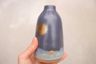 Nautical Twilight Bud Vase with Sun