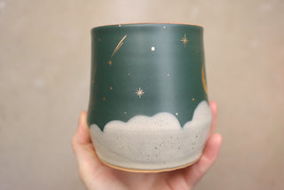 Peacock 24 oz Wheel Thrown Presidio Mug 318