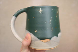 Peacock 24 oz Wheel Thrown Presidio Mug 318