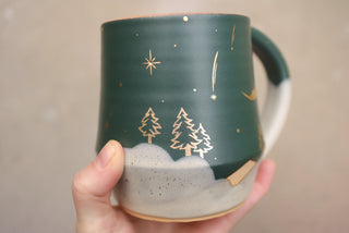 Peacock 24 oz Wheel Thrown Presidio Mug 319