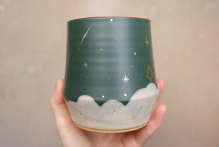 Peacock 24 oz Wheel Thrown Presidio Mug 319