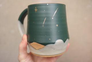 Peacock 24 oz Wheel Thrown Presidio Mug 319