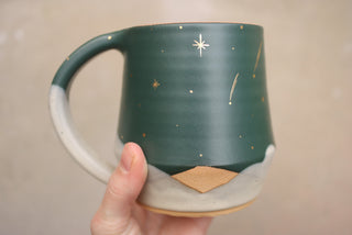 Peacock 24 oz Wheel Thrown Presidio Mug 319