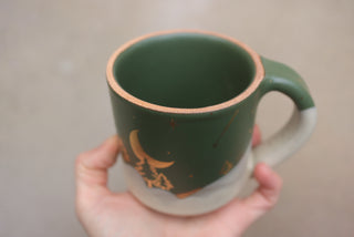 Cedar 12 oz Classic Mug 111 Moon Rising over the Trees
