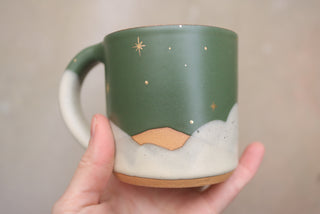 Cedar 12 oz Classic Mug 111 Moon Rising over the Trees