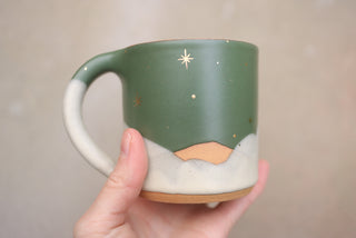 Cedar 12 oz Classic Mug 111 Moon Rising over the Trees