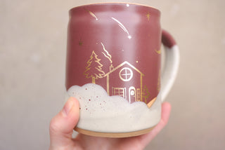 Mulberry 20 oz Wheel Thrown Presidio Mug 010 Cozy Cabin