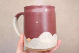 Mulberry 20 oz Wheel Thrown Presidio Mug 010 Cozy Cabin