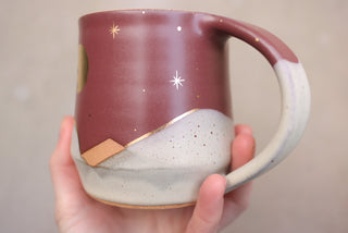 Mulberry 16 oz Wheel Thrown Mug 012