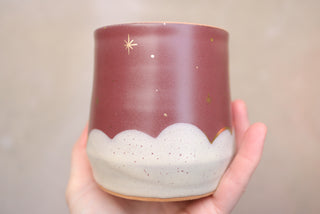 Mulberry 16 oz Wheel Thrown Mug 012