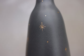 Winter Midnight Bud Vase with Crescent Moon 133