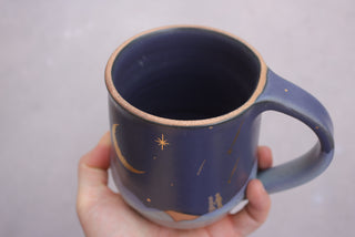 16 oz Nautical Twilight Wheel Thrown Mug 328 Stargazers