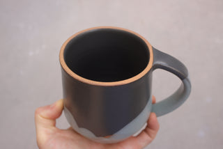 16 oz Winter Midnight Wheel Thrown Mug