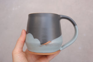 16 oz Winter Midnight Wheel Thrown Mug