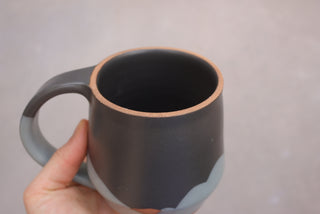 16 oz Winter Midnight Wheel Thrown Mug