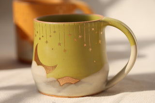 Chartreuse 16 oz Wheel Thrown Mug 9009