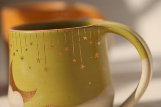 Chartreuse 16 oz Wheel Thrown Mug 9009
