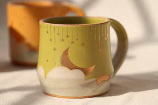 Chartreuse 16 oz Wheel Thrown Mug 9009