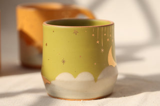 Chartreuse 16 oz Wheel Thrown Mug 9009
