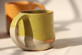 Chartreuse 16 oz Wheel Thrown Mug 9009