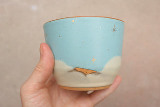 Sky Blue 12 oz Latte Cup 023