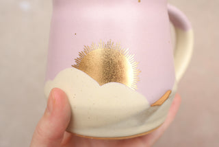 Pale Lilac Wheel Thrown 16 oz Mug 101